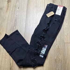 NEW Levi's Women's 720 High Rise Super Skinny Jeans Denim Black‎ Distressed Sz 8